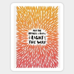 Orange Bridges Burn Burst Sticker